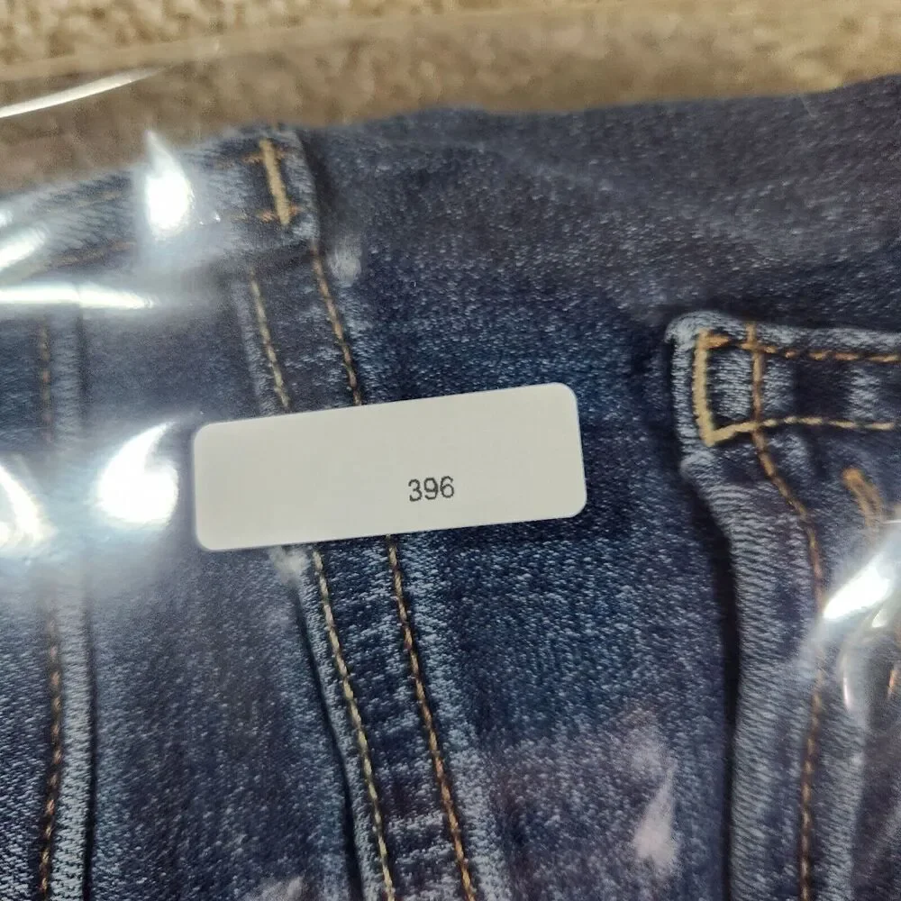 HOLLISTER Short Denim Women's Cuffed Blue Sz 00 W23 High Rise Stretch #396